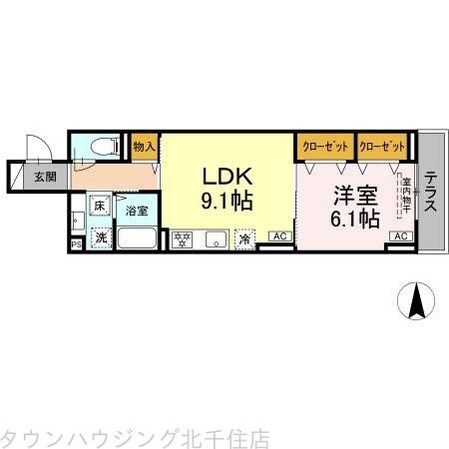 レクシア西保木間の物件間取画像